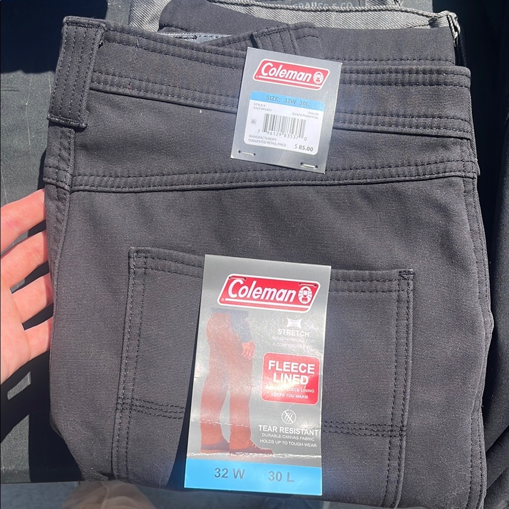Coleman Charcoal Fleece Lined Pants